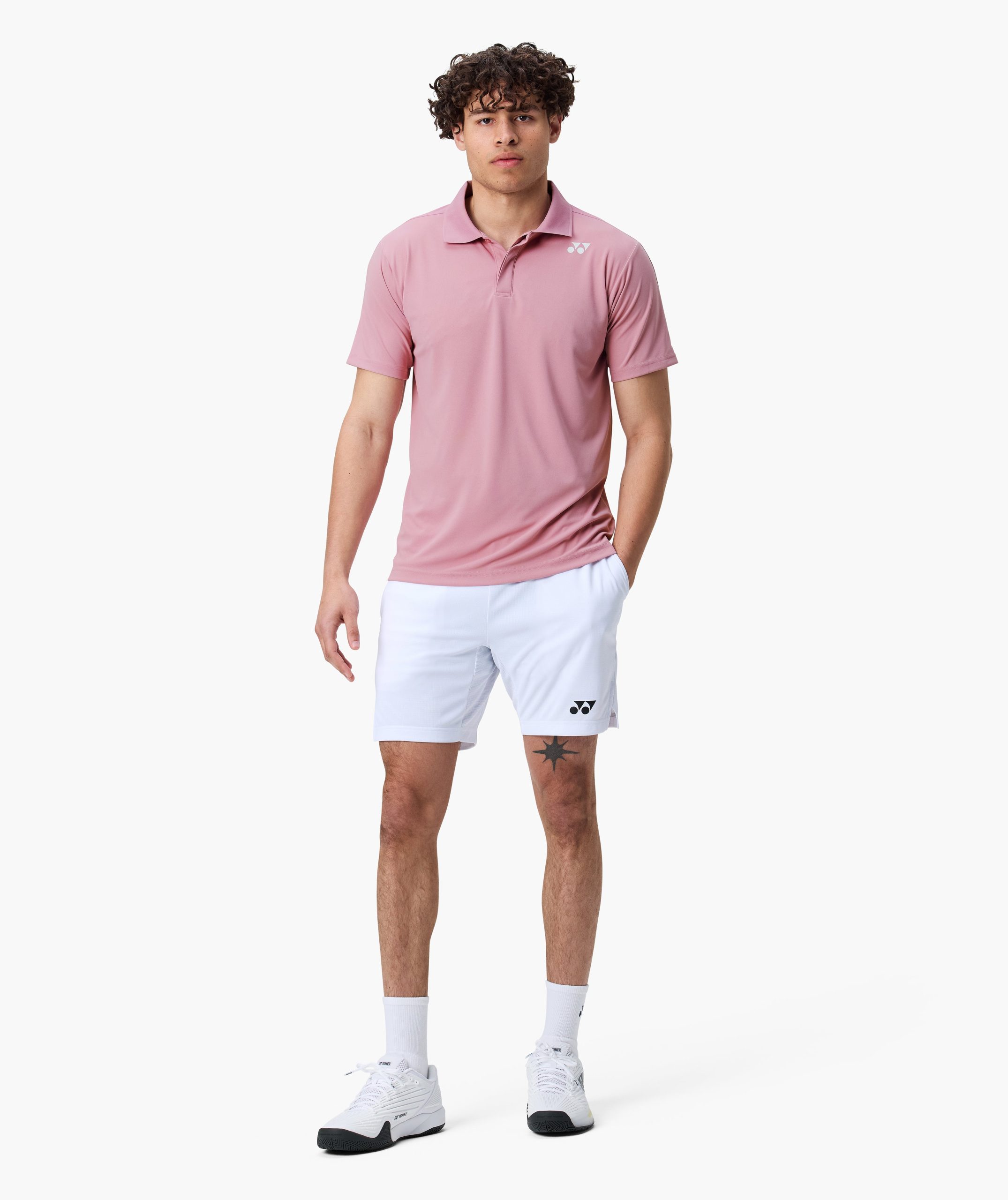 YONEX ESSENTIAL POLO SHIRT (PEARL ROSE) - Image 3